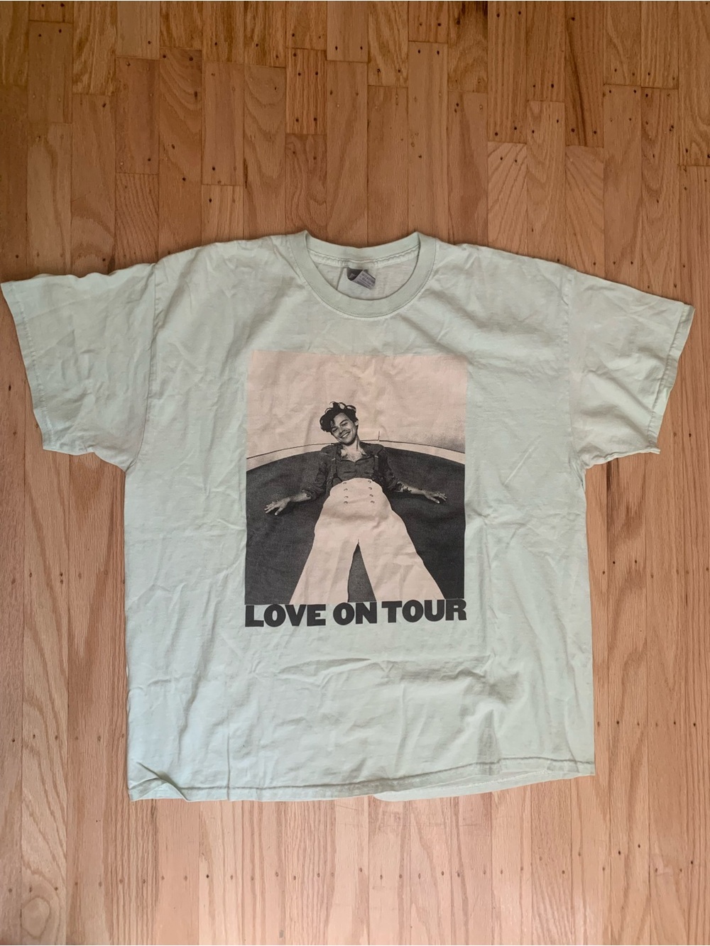 Harry Styles Love On Tour T-shirt with black and white graphic